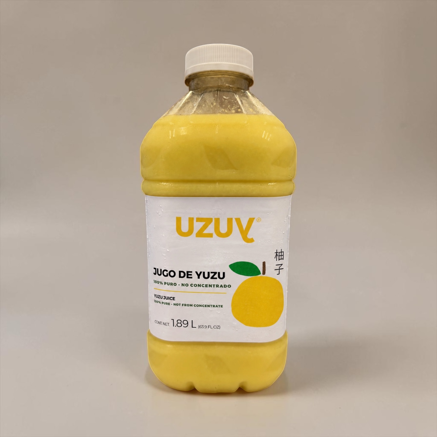 Envase de jugo de yuzu UZUY de 1.89 litros